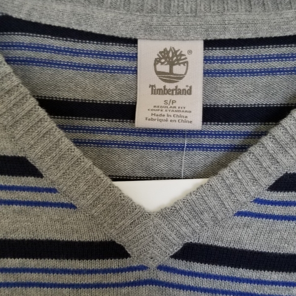 Timberland 100% Cotton V-Neck Sweater - Picture 3 of 8